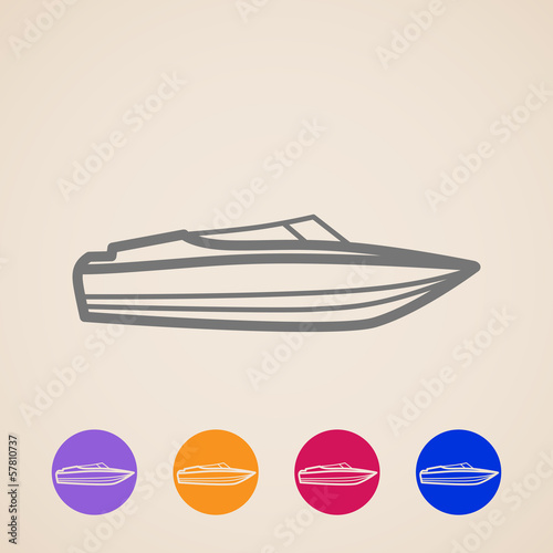 vector yacht icons