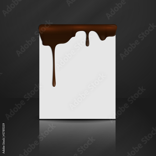 Melted Chocolate Dripping.
