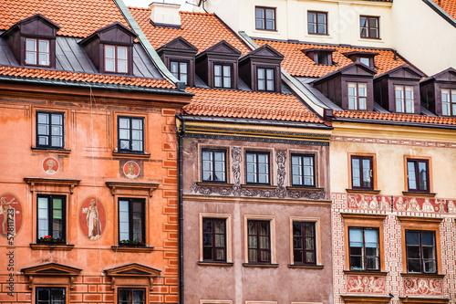 Traditional architecture in Warsaw, Poland