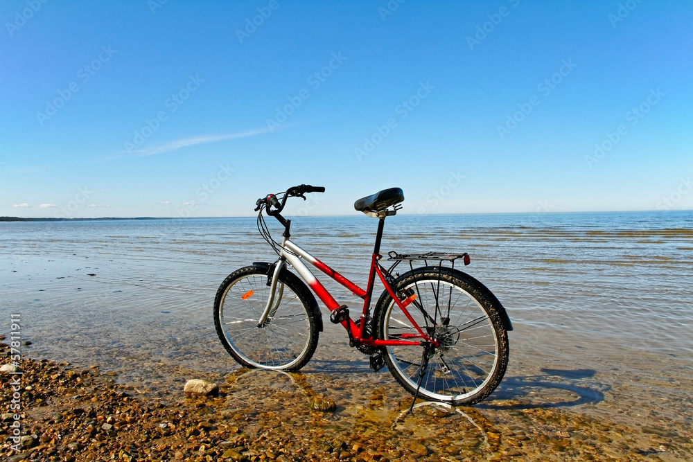 Bicycle on the beach.