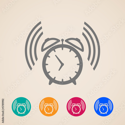 vector alarm clock icons