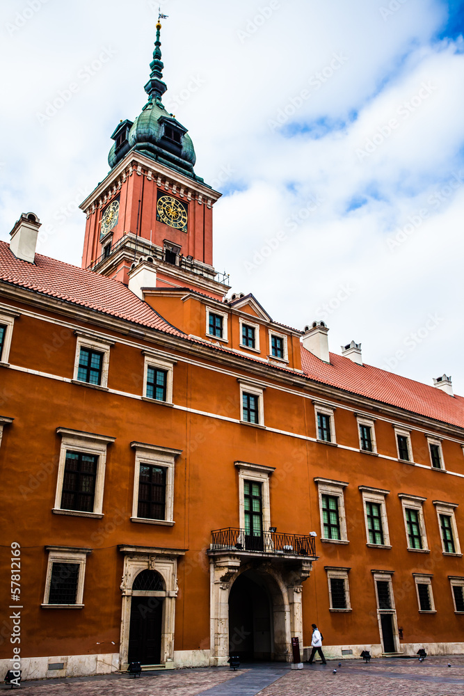 Royal Castle in the old town of Warsaw, Poland