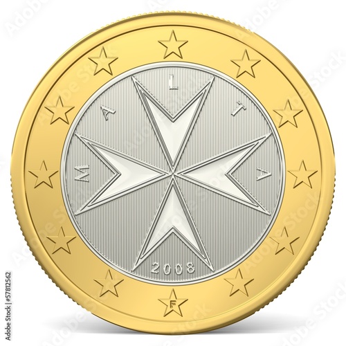 Ein Euro Münze Rückseite photo