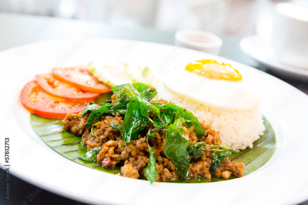 pork basil Rice pork basil Rice