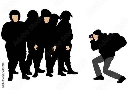 Journalist and police
