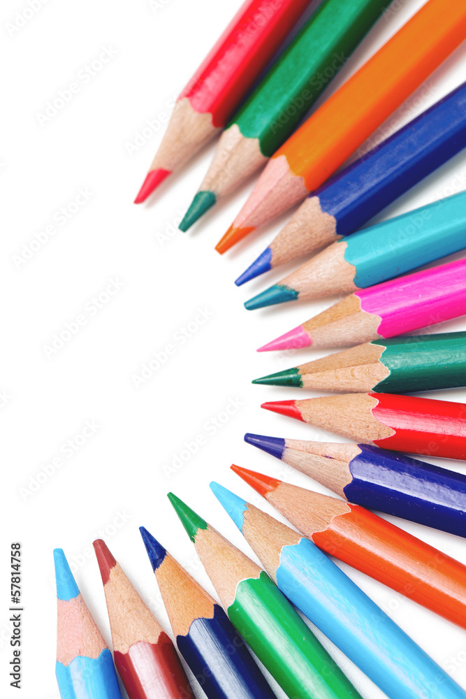 Naklejka premium arranged pencils