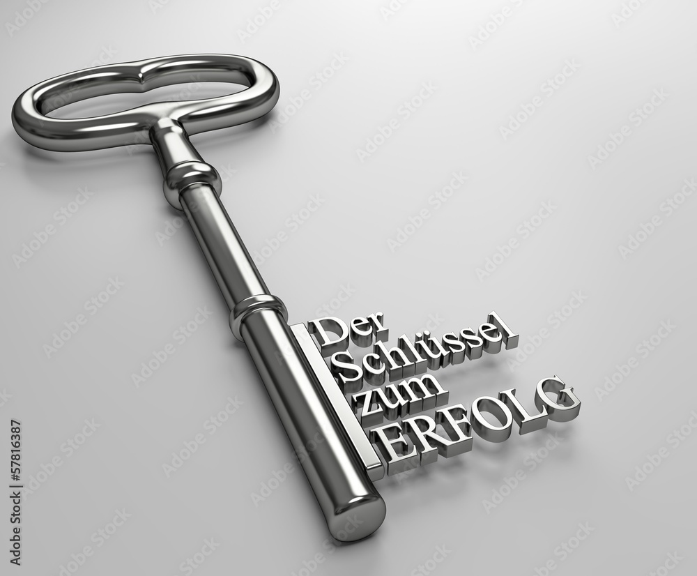 der Schlüssel zum Erfolg grau StockIllustration Adobe Stock