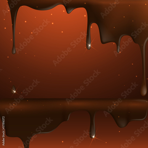 Melted Chocolate Dripping.
