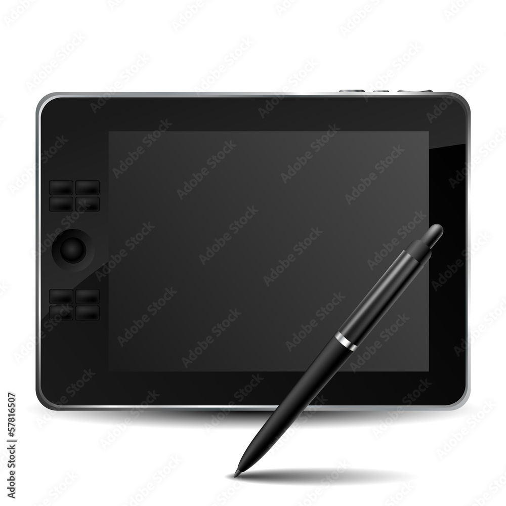 Graphic tablet with pencil Graphic tablet with pencil