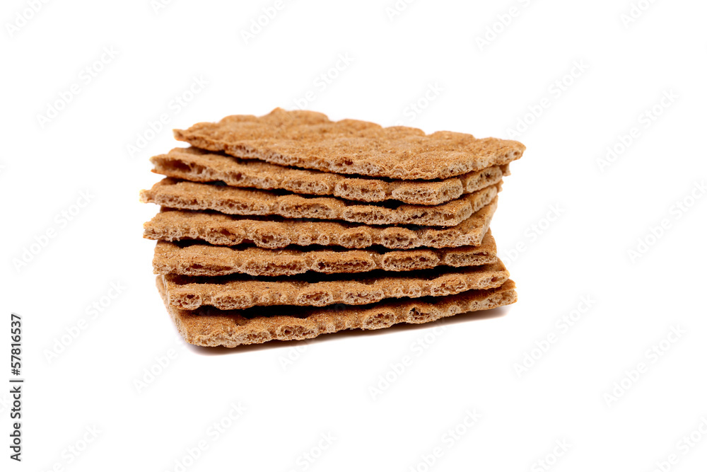 Stack of grain crisp bread. Stack of grain crisp bread.