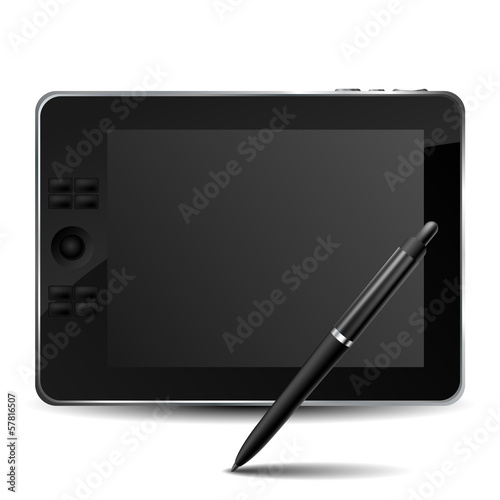 Graphic tablet with pencil