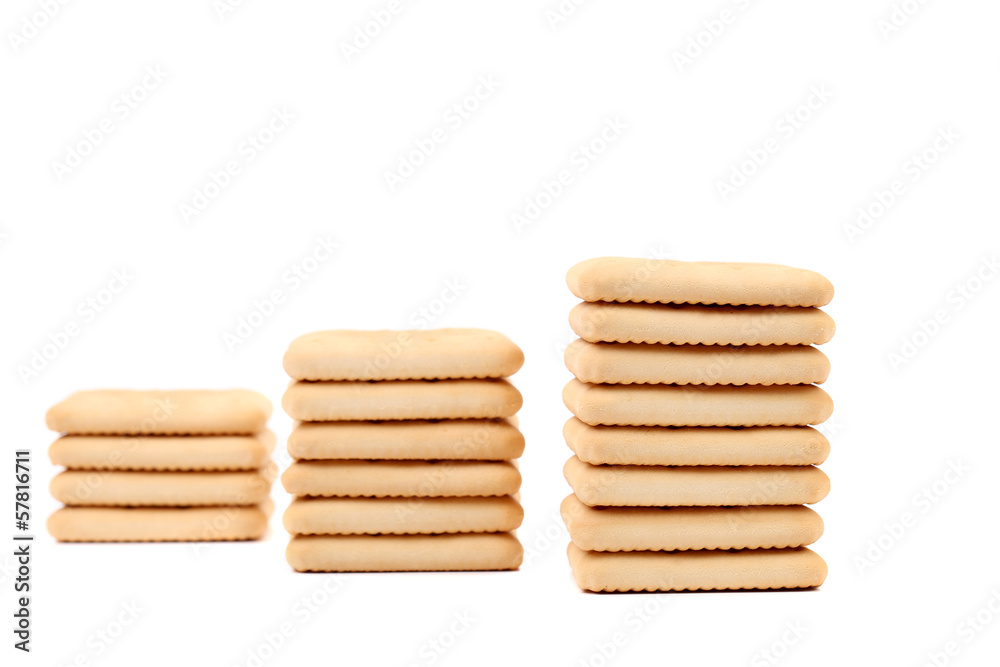 Saltine soda cracker as ladder.