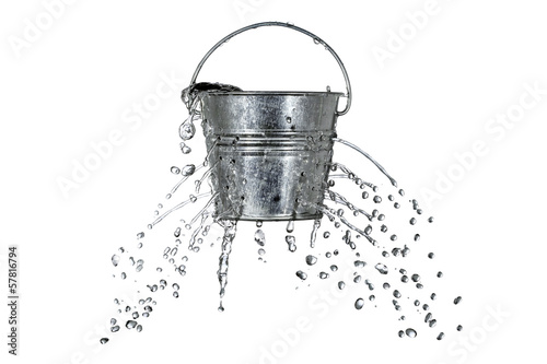 bucket with holes photo