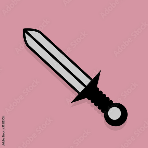 Sword icon or sign, vector illustration