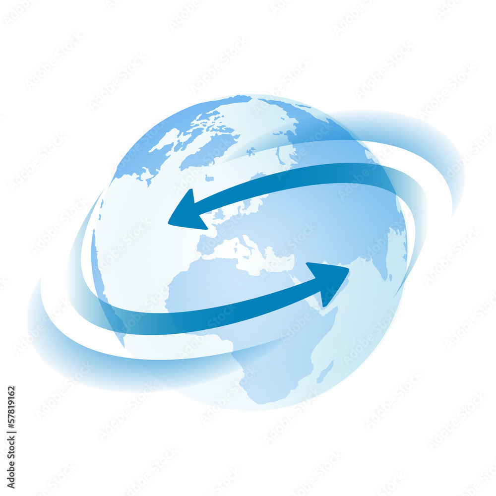 Naklejka premium Globale Kommunikation, Business , Logistik