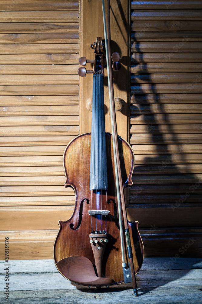 Naklejka premium Vintage violin