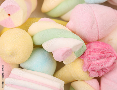 Different colorful marshmallow.