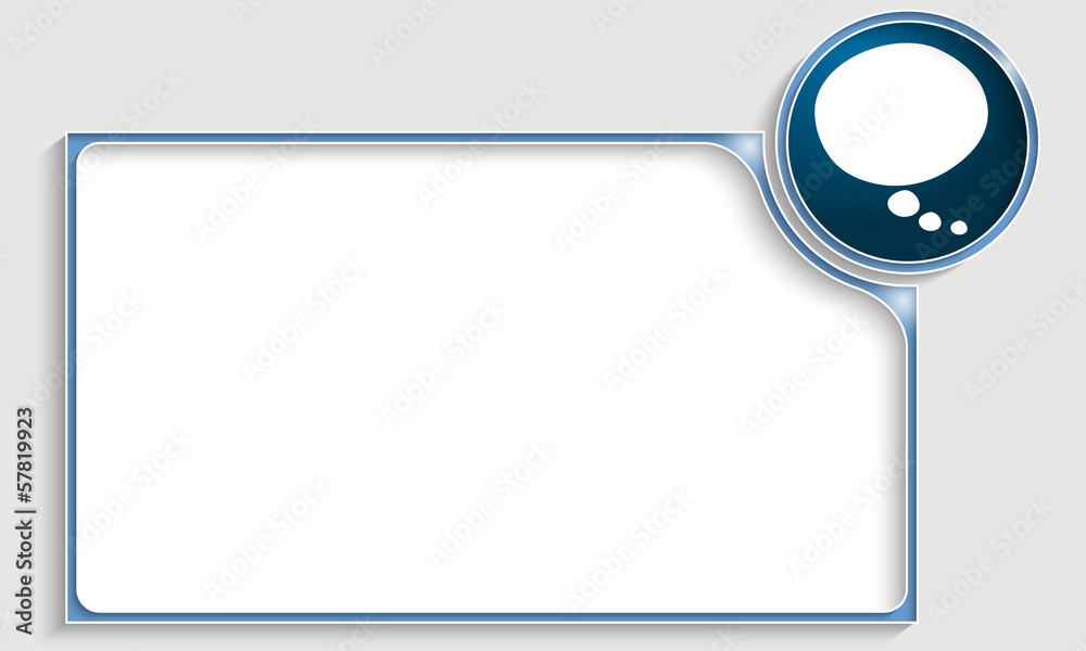 blue text frame with speech bubble blue text frame with speech bubble