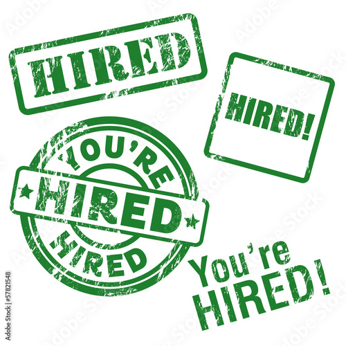 Hired Vector Stamp