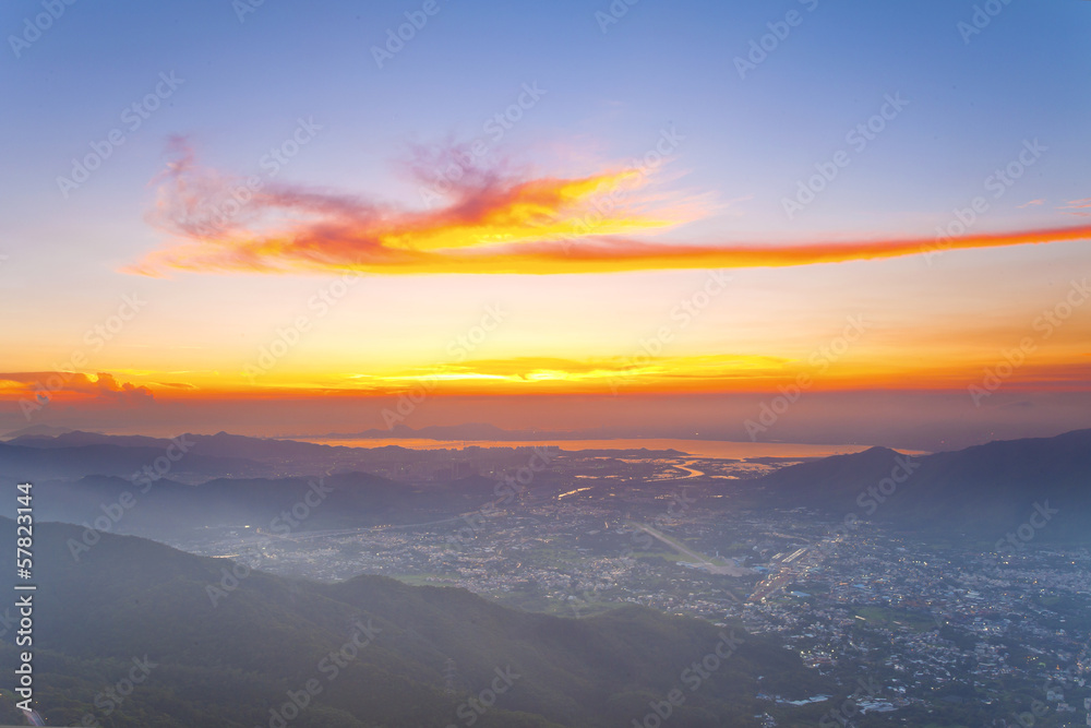 Sunset hilltop