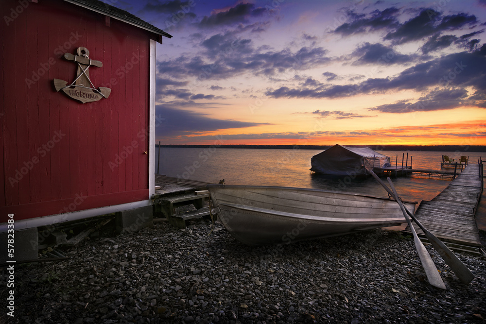 Naklejka premium Lake Cayuga Sunrise