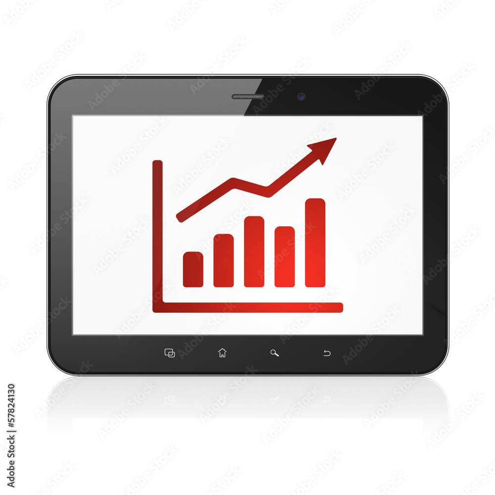 News concept: Growth Graph on tablet pc computer News concept: Growth Graph on tablet pc computer