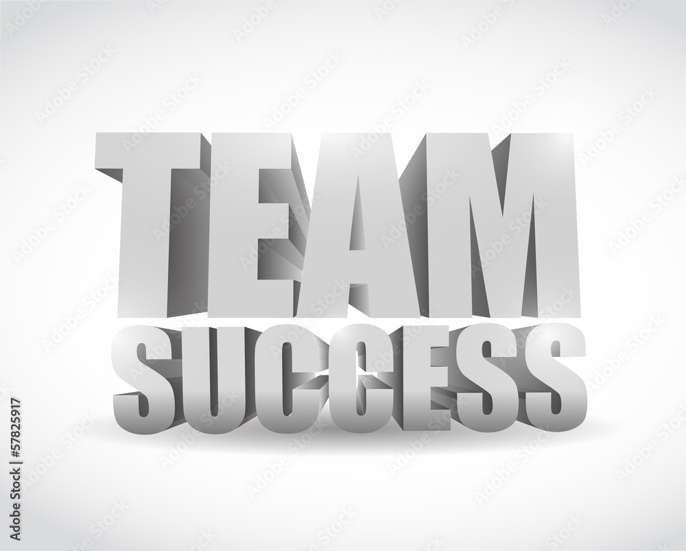 team success 3d text sign illustration design team success 3d text sign illustration design
