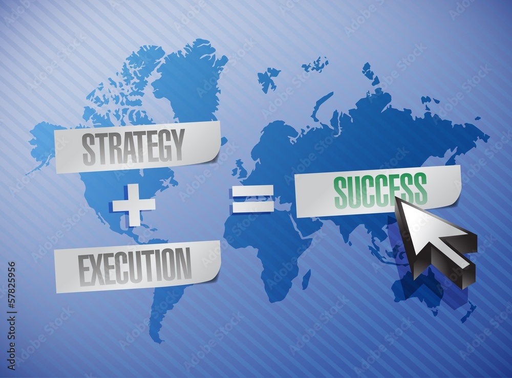 strategy, execution and success illustration