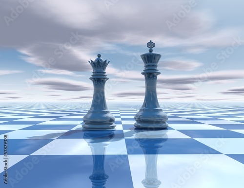 abstract surreal background with chess figures