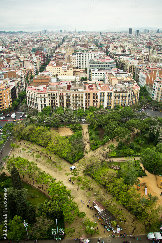 Barcelona cityscape.