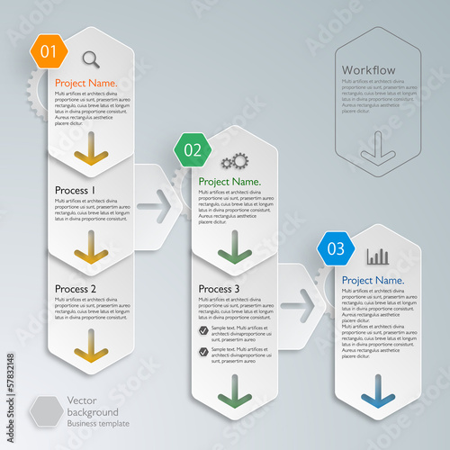 Infographics Vector Background Workflow