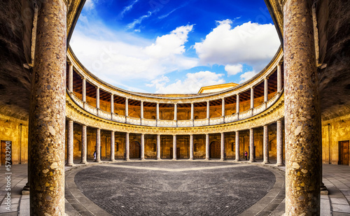 Palacio de Carlos V in La Alhambra, Granada, Spain. photo