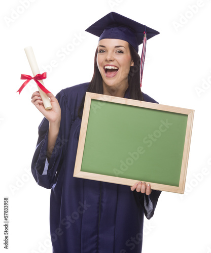 Female Graduate in Cap and ...