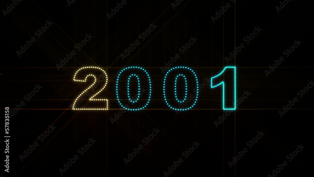 Leds count from 2000 to 2014 with alpha channel