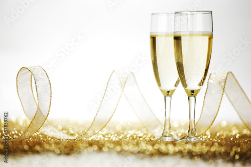 Two champagne flutes