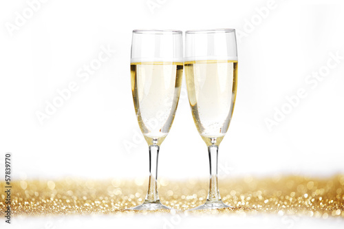 Two champagne flutes