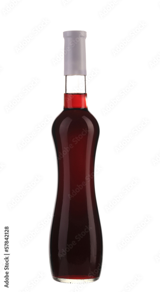 Full red wine bottle. Full red wine bottle.