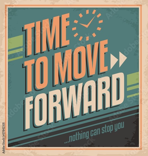 Retro poster with business motivation message