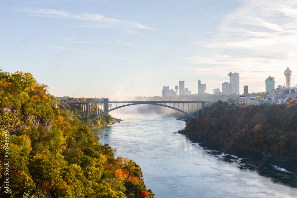 Niagara Falls in evening