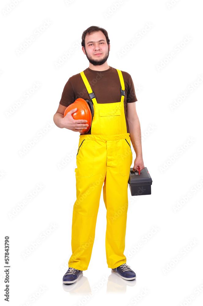 builder with box builder with box