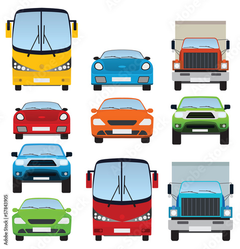Cars collection (front view)