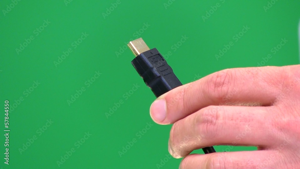 tv connect hdmi cable power plug network remote white screen Stock 비디오