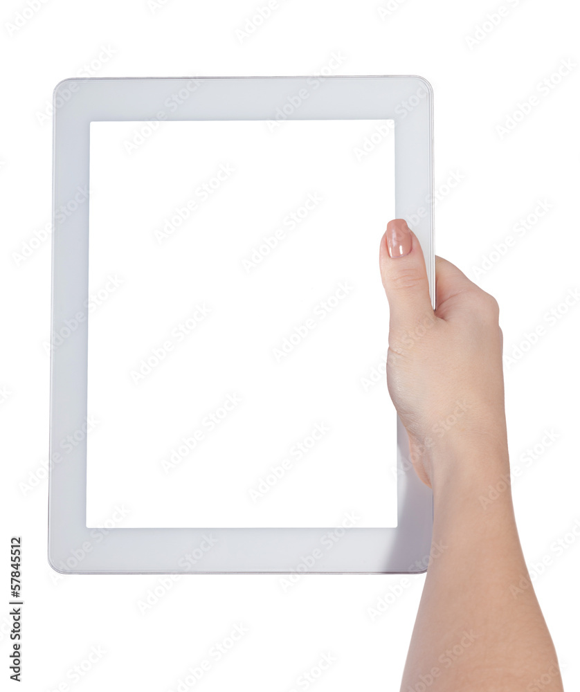 mobile tablet in hand isolated mobile tablet in hand isolated