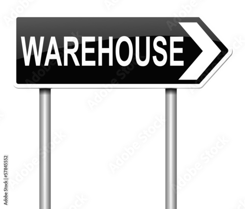 Obraz w ramie Warehouse sign.