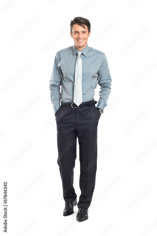 Happy Successful Businessman Walking Happy Successful Businessman Walking