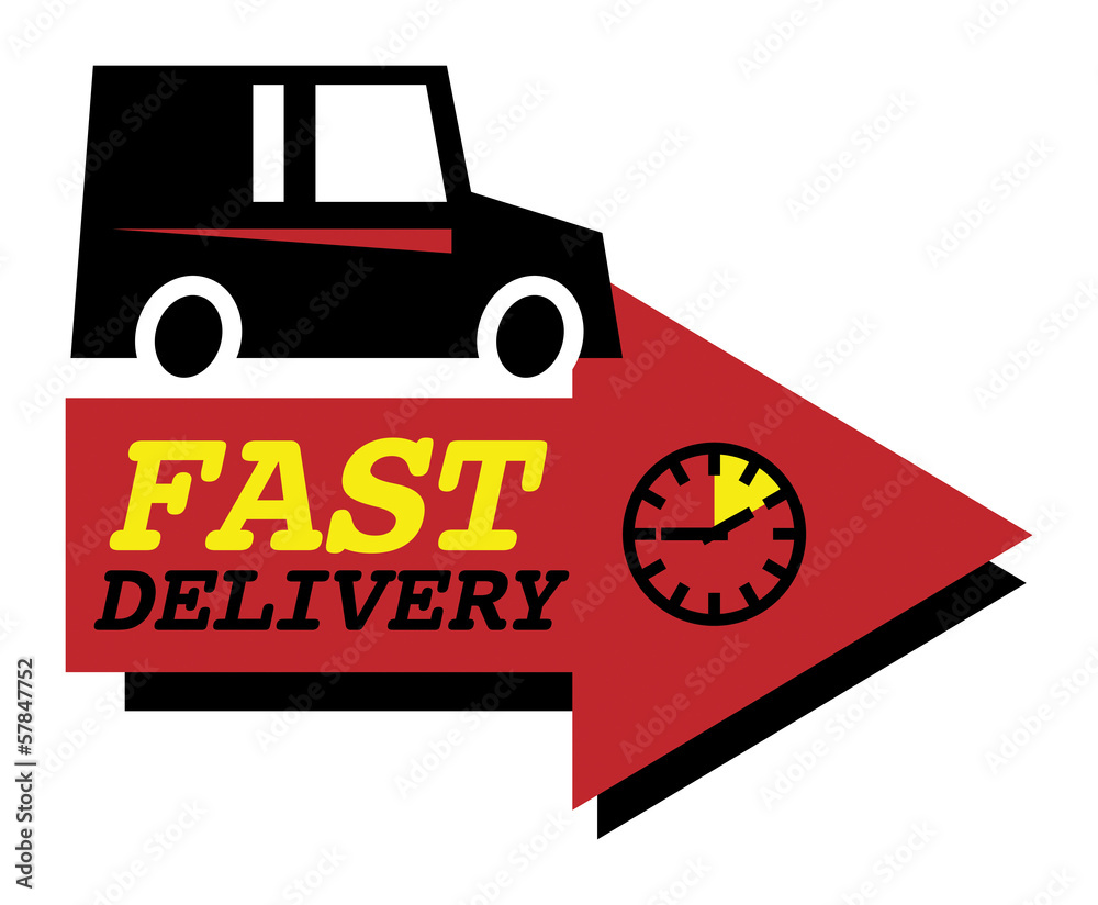 Delivery car sign or symbol, vector illustration Delivery car sign or symbol, vector illustration