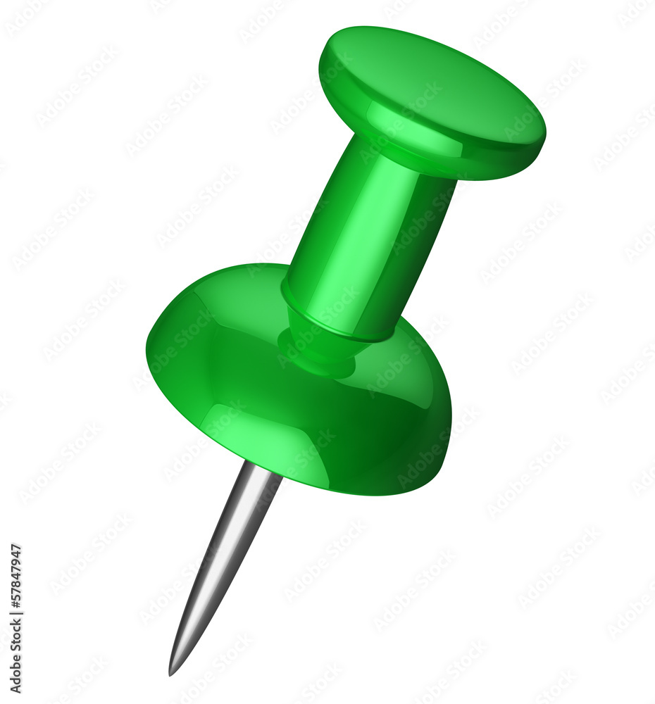 Green pushpin