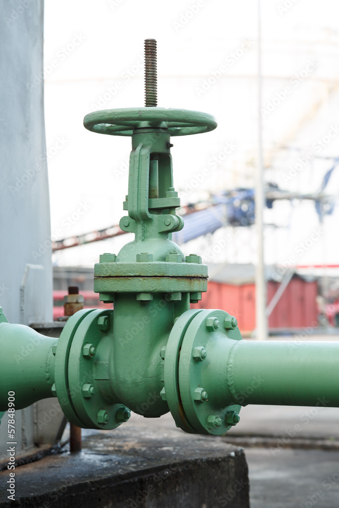 old gate valve open industrial plant old gate valve open industrial plant