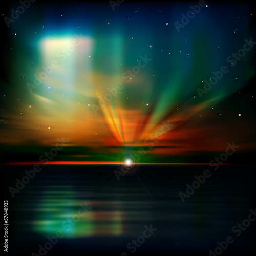 abstract background with clouds and sunrise
