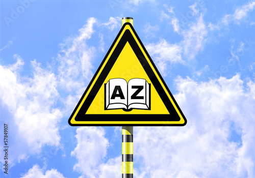 BOOK A-Z ROAD SIGN